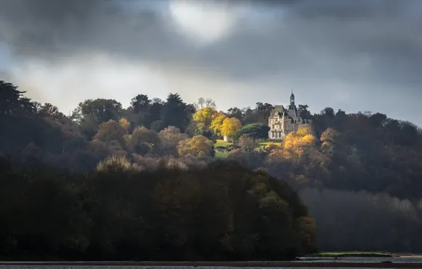 France, Couleurs d'automne, Pays de la Loire, Drain