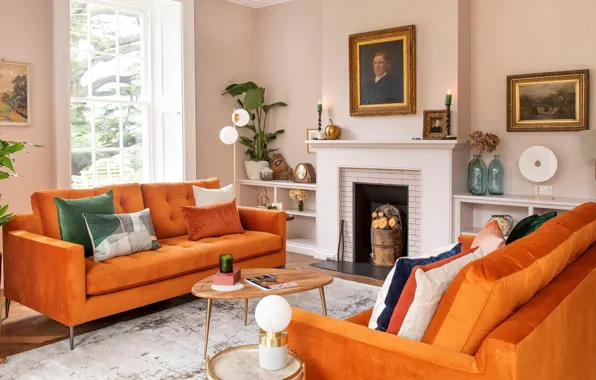 Интерьер, камин, гостиная, by John Lewis & Partners, Cozy home