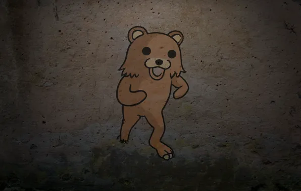 Картинка фон, стена, медведь, bear