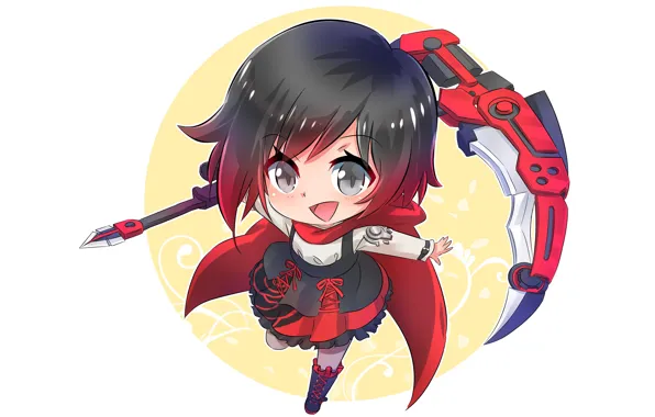 Аниме, девочка, коса, RWBY