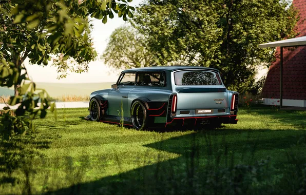 Картинка Hellcat, Widebody, Trabant, V8 Engine, Вид Сбоку, Rostislav Prokop, Trabant 601S, Prokop Design