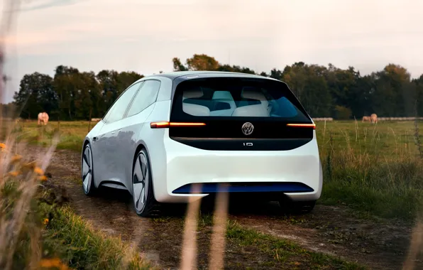 Concept, Volkswagen, Концепт, Фольксваген, Сзади, Электромобиль, Electric SUV, I.D. Crozz