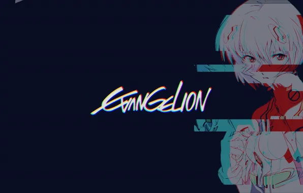 Аниме, Евангелион, Рей Аянами, Рей, Evangelion, Тян, Glitch