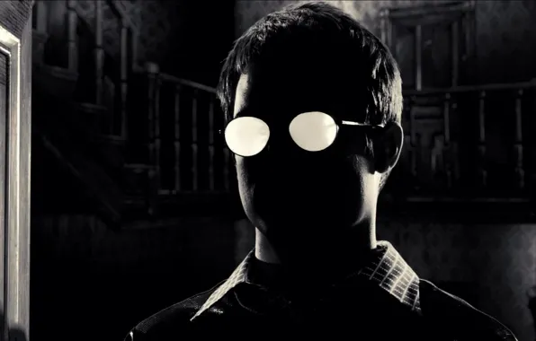 Черный, очки, Sin City, рубашка, Kevin, Elijah Wood, Город Грехов