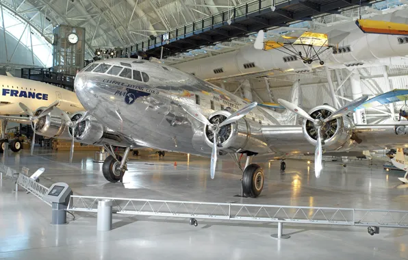 Самолет, ангар, музей, Boeing-307, Stratoliner