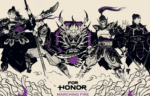 Азия, парни, воины, For Honor, Азиаты