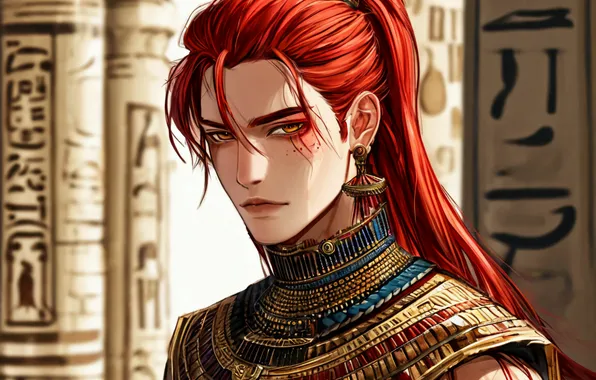 Set, Сет, Манхва, Seth, Египтянин, ИИ арт, Эннеада, Ennead