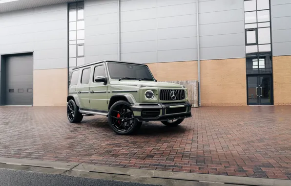 Green, AMG, Sun, Side, G63, Brick, Sight, Mercedes - AMG