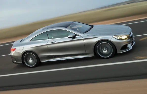 Дорога, небо, mercedes-benz
