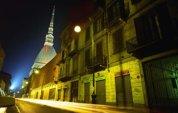 Картинка огни, здания, Турин, Torino