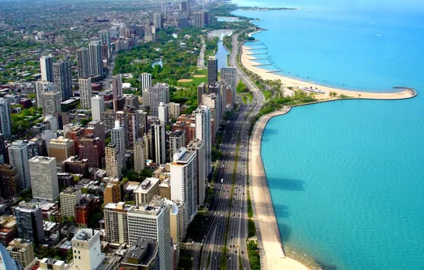 Картинка побережье, Чикаго