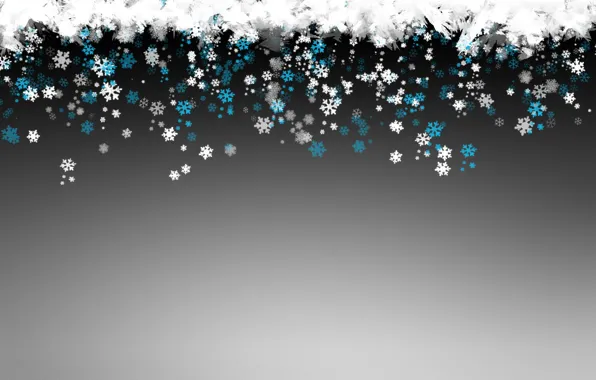 Картинка зима, снежинки, новый год
