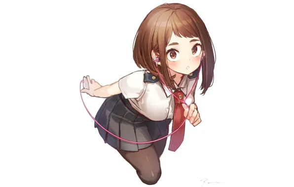 Девушка, Boku no Hero Academia, Моя геройская академия, Uraraka Ochako, Урарака Очако