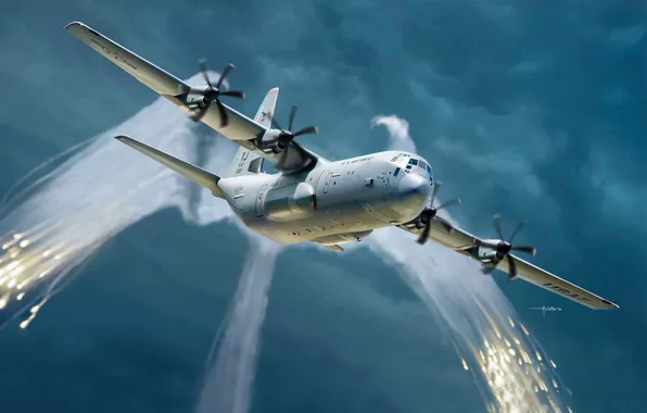 США, военно-транспортный самолет, Auletta, US Airforce, Lockheed C-130J-30 Super Hercules