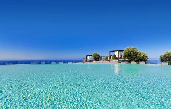 Небо, вода, голубое, прозрачная, бассейн, отель, Tanzania, Sheraton
