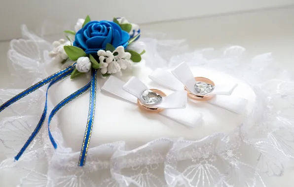Цветок, кольца, свадьба, декор