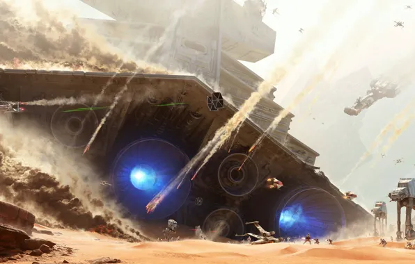 Wars, Star, scene, battle, film, Sci Fi