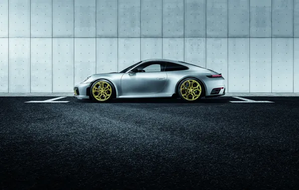 911, Porsche, вид сбоку, Carrera, TechArt, 992, 2019