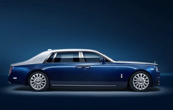 Картинка Rolls-Royce, Phantom, вид сбоку, 2018, EWB Chengdu, Privacy Suite