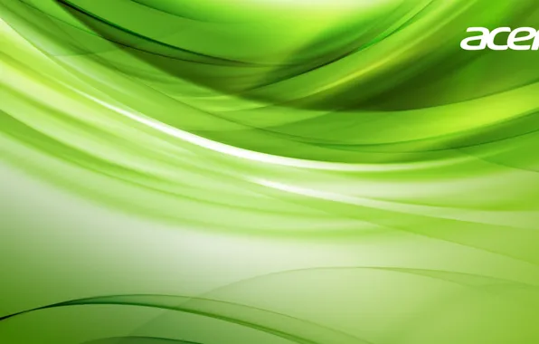Зеленый, обои, заставка, Acer, асер