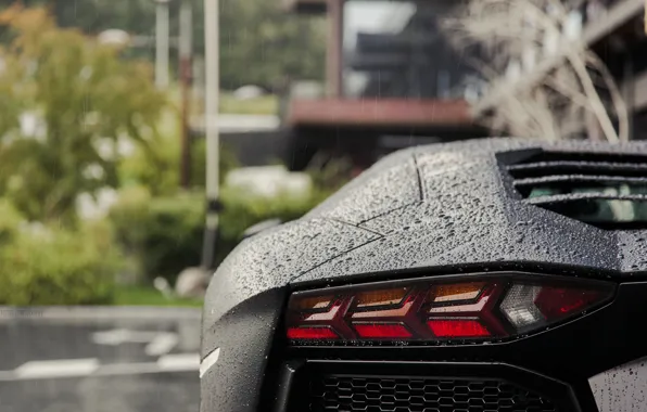 Картинка дождь, Lamborghini, Aventador