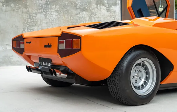 Lamborghini, Countach, rear view, Lamborghini Countach LP400