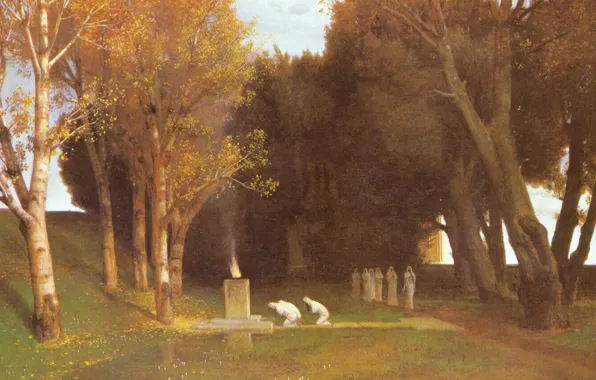 Картинка 1886, Арнольд Бёклин, Священный лес