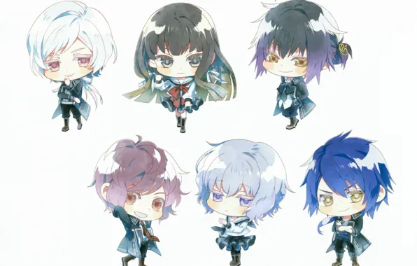 Белый фон, форма, чиби, art, студенты, аватары, visual novel, teita
