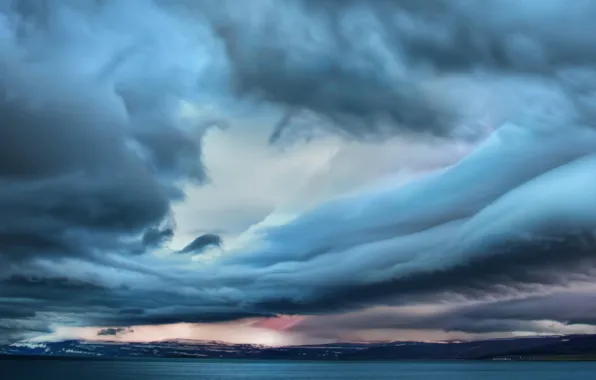 Sea, landscape, cloud