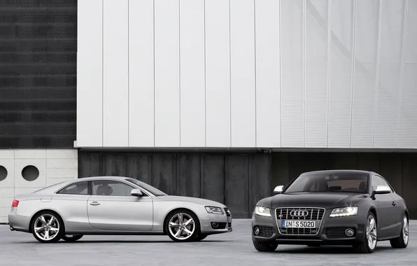 Картинка машины, серый, Audi, черный