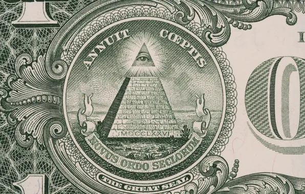 Картинка green, dollar, pyramid