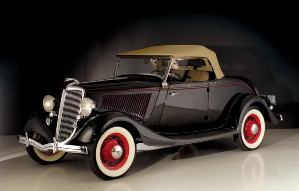 Авто, старина, ретро, Ford, 1934, V8, Deluxe Roadster