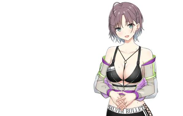 Girl, hot, sexy, Boobs, Anime, girls, short hair, pretty
