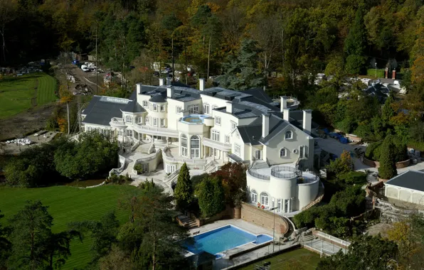 Англия, бассейн, архитектура, особняк, Elton John mansion, роскошная вилла