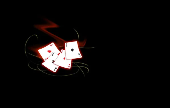 Карты, покер, 4 туза