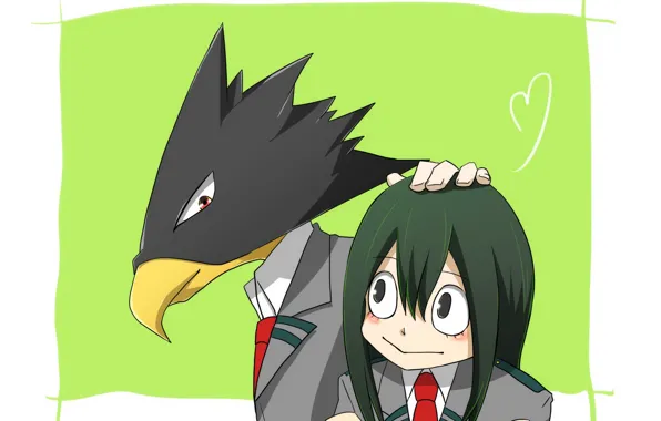 Девушка, парень, Boku No Hero Academia, Моя Геройская Академия, Тсуя Асуи, Фумикаге Такоями