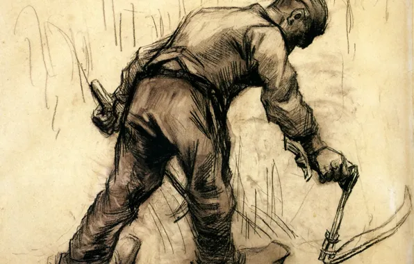 Картинка мужик, ботинки, рабочий, серп, работяга, Reaper 3