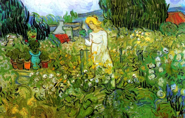 Картинка Vincent van Gogh, Marguerite Gachet, in the Garden