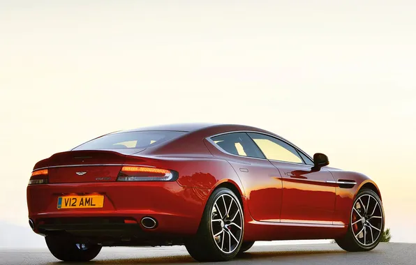 Картинка машина, огни, Aston Martin, стоп, задок, Rapide S