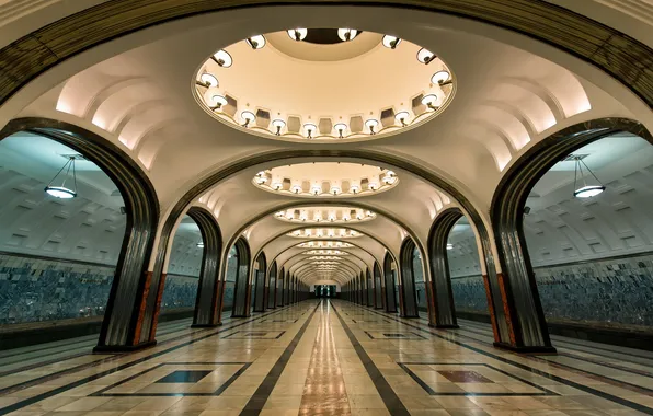 Картинка Moscow, metro, Mayakovskaya