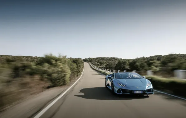 Картинка Lamborghini, road, speed, Huracan, Lamborghini Huracan EVO Spyder