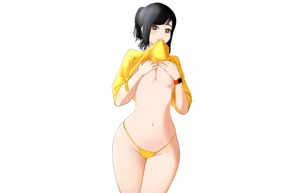 Girl, sexy, lingerie, pantsu, panties, brown eyes, boobs, anime