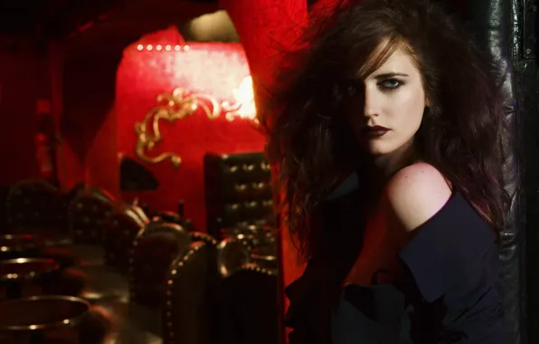 Фото, комната, Ева, пальто, 2007, Eva Green, Грин, Satoshi Saikusa