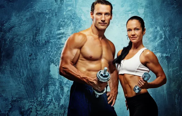 Картинка couple, fitness, bodybuilding