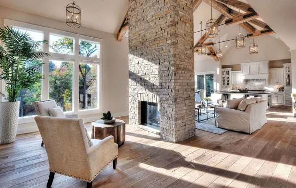 Вилла, интерьер, кухня, камин, гостиная, luxury villa