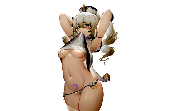 Girl, sexy, long hair, barbara, boobs, anime, beautiful, pretty