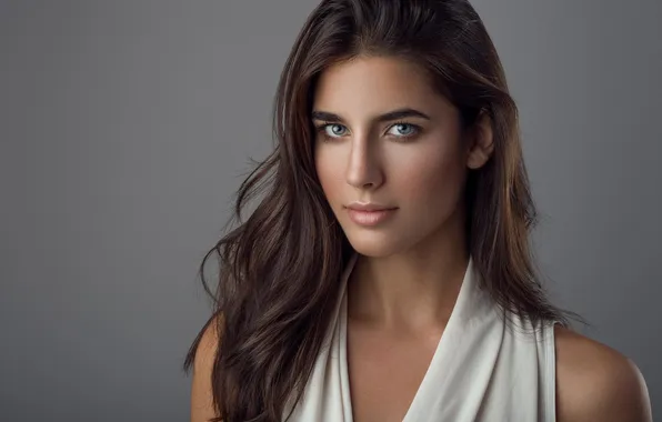 Взгляд, девушка, модель, портрет, брюнетка