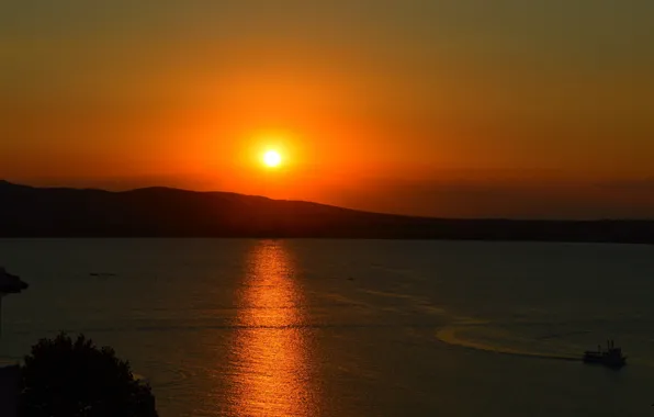 Закат, Природа, Море, Панорама, Nature, Sunset, Sea, Panorama