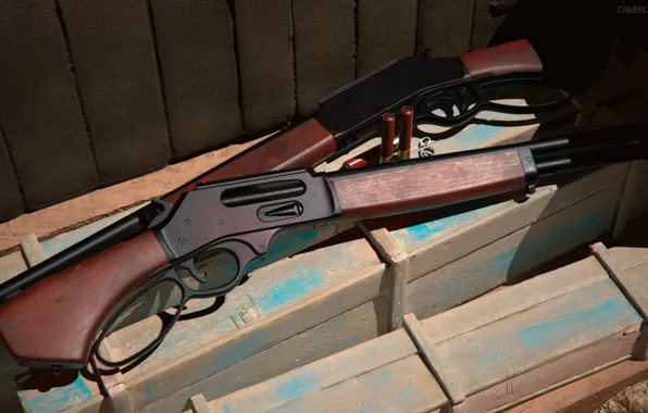 Оружие, gun, дробовик, weapon, render, shotgun, marlin, марлин