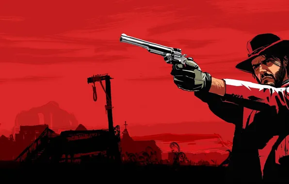 Картинка Дикий Запад, Red Dead Redemption, Rockstar Game, Wild West, American Old West